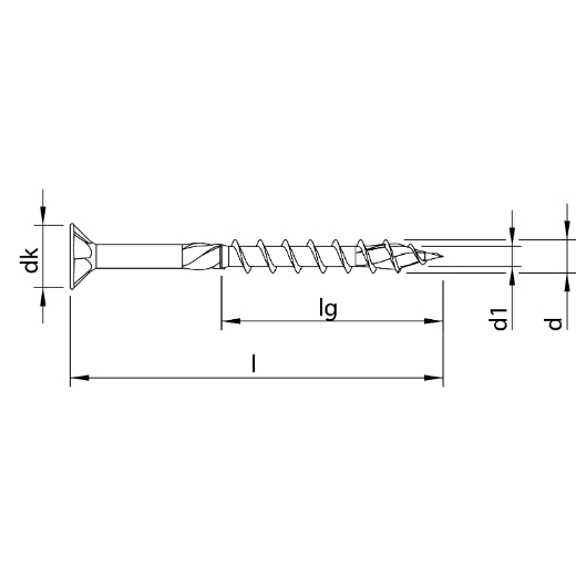 HECO TOPIX-plus 3,5 x 25, Senkkopf mit Frästaschen, Pozi-Drive, Teilgewinde, verzinkt blau, A3K