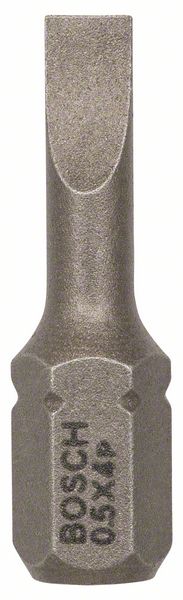 BOSCH Schrauberbit Extra-Hart S 0,5 x 4,0, 25 mm, 25er-Pack
