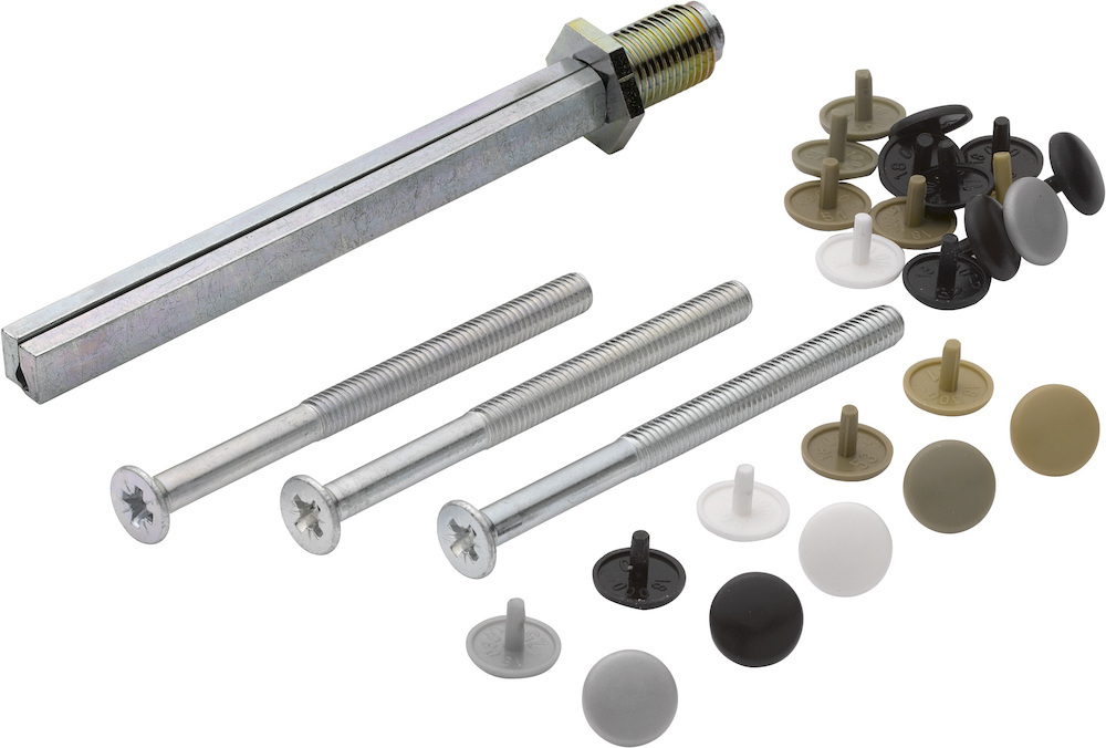 HOPPE® Befestigungsset für Profiltür-Wechselgarnituren (Knopf/Griff), VK 8 mm, Stiftlänge , Türdrücker, Profiltür
