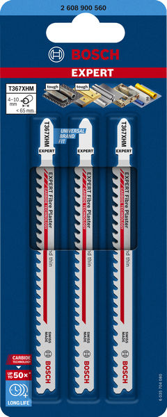 BOSCH EXPERT ‘Multi Material‘ T 367 XHM Stichsägeblatt, 3 Stück. Für Stichsägen