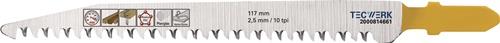 TECWERK Stichsägeblatt Gesamt-L.117mm Zahnt.2,5mm S.1,45mm HCS 5 St./Karte TECWERK