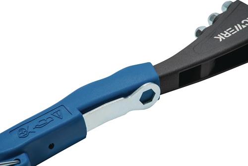 TECWERK Handblindnietsetzgerät L.255mm Arbeitsber.2,4-5mm m.Öffnungsf.TECWERK