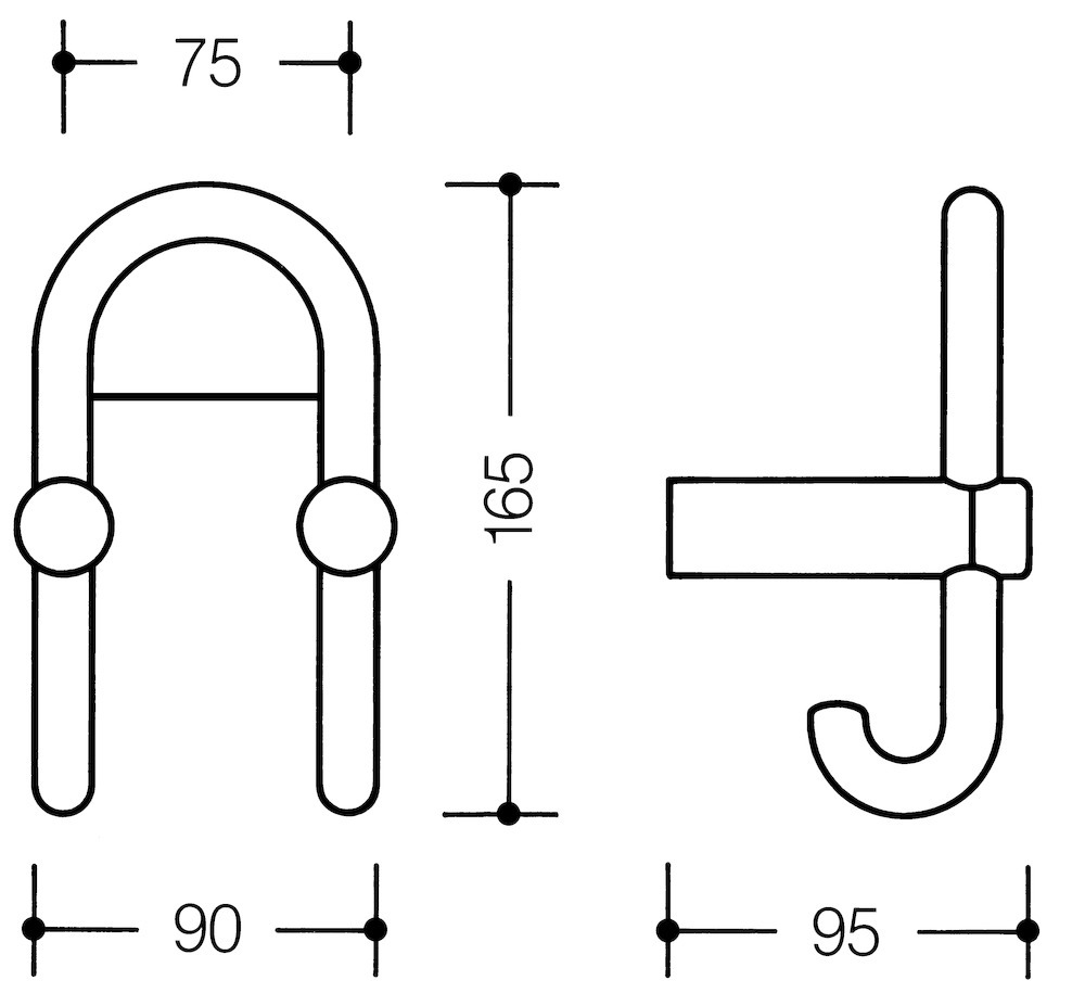 HEWI Wandhaken 801.90.031, Polyamid, 801.90.031 18