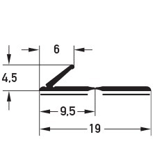 DEVENTER Renovierungsdichtung S 9200-10 K Fenster zum Kleben 19 mm thermoplastisches Elastomer Vulkanisat