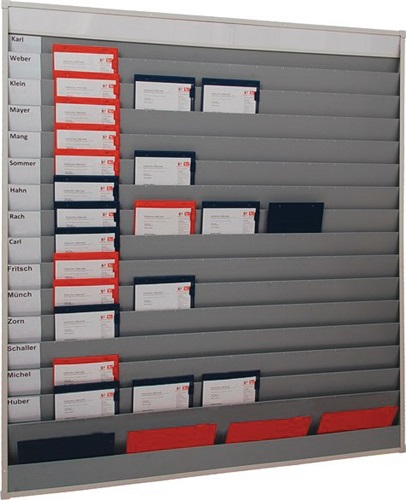 EICHNER Planungstafel H1765xB1580xT78mm 15 Schienen grau