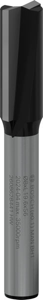 BOSCH Nutfräser Standard for Wood, 6 mm, D1 8 mm, L 19,5 mm, G 51 mm