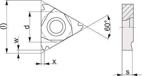 Wendeschneidplatte rechts Innendrehen TECWERK
