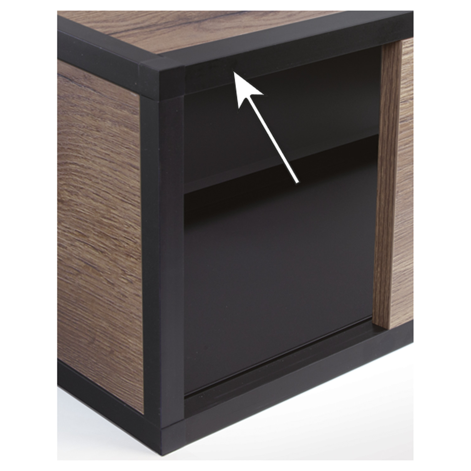 HETTICH Cadro Schiebetürprofil einliegend, oben, 3000 mm, schwarz matt, 9298802 HETTICH Cadro Schiebetürprofil einliegend, oben, 3000 mm, schwarz matt, 9298802