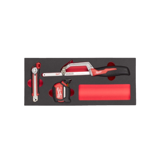 MILWAUKEE 3-teilige Einlage für Werkstattwagen 78 cm Messen und Schneiden Einlage