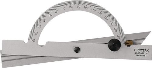 TECWERK Winkelmesser Gradbogen-D.150mm Schienen-L.300mm TECWERK