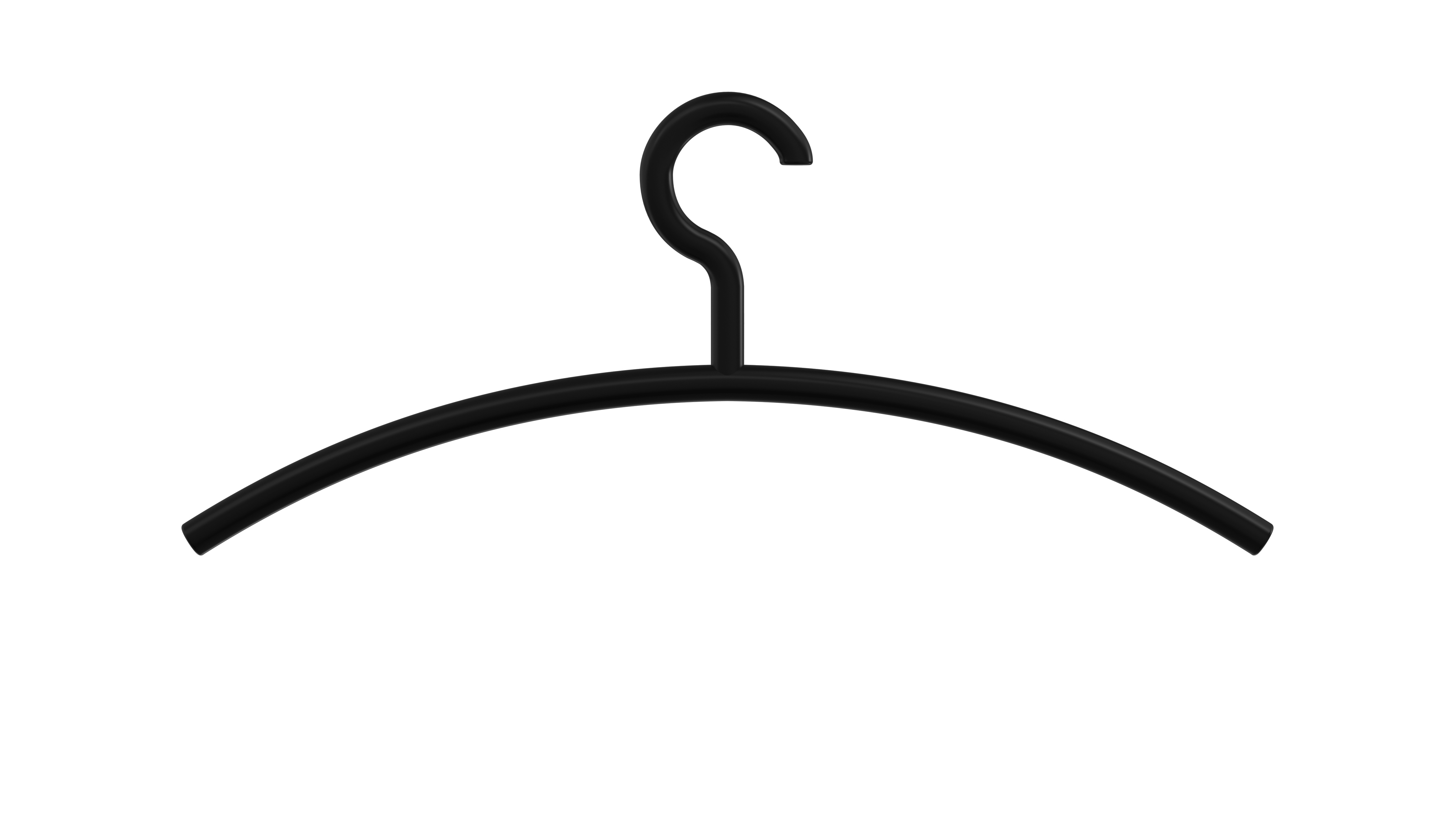 HEWI Kleiderbügel, System 111, feststehender Haken, tiefschwarz
