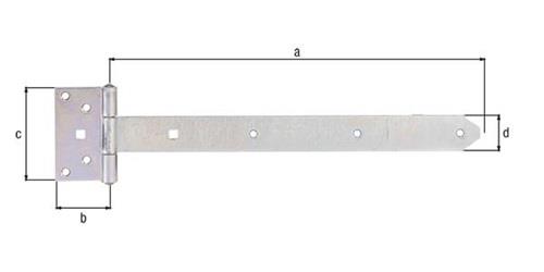 GAH Kreuzgehänge L.391x59xB.103x40xStärke 4mm STA galv.verz.d.pass.GAH