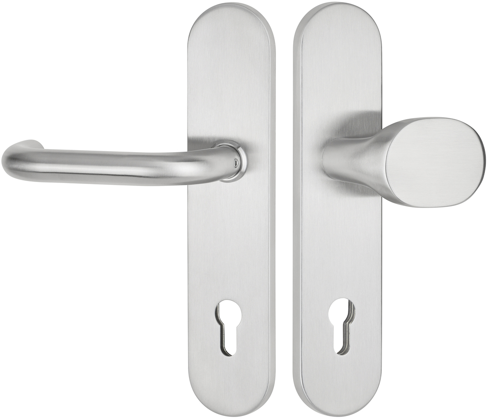 HERMAT Schutz-Wechselgarnitur mit Langschild BASIC 01 1801.Ø22/2089.SH/3128, Edelstahl