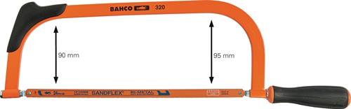 BAHCO Metallsägebogen 320 Blatt-L.300mm 24 Z./Zoll Komfort- u.Frontgriff BAHCO