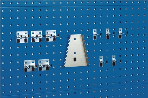 BOTT Werkzeughaltersortiment 11-tlg.verz.f.Lochplatten 5Haken/5 Doppelhaken/1Hal.BOTT