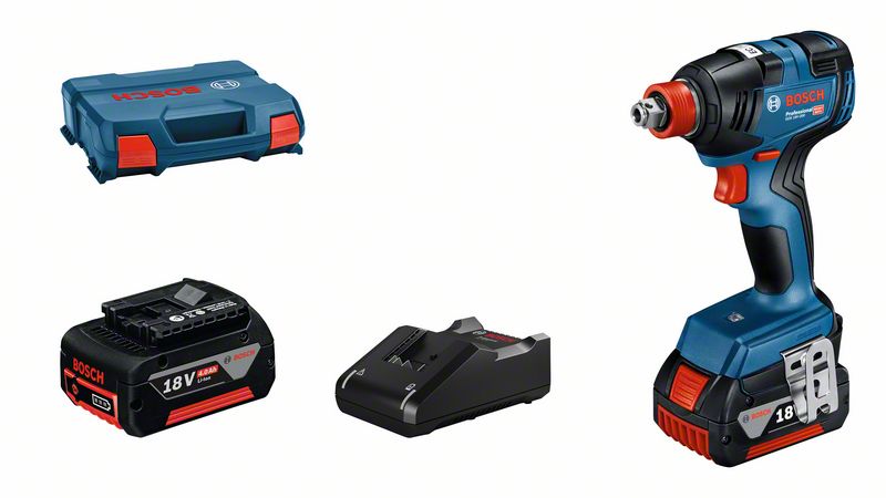 BOSCH Akku-Drehschlagschrauber GDX 18V-200 mit 2x Akku GBA 18V 4.0Ah in L-Case BOSCH Akku-Drehschlagschrauber GDX 18V-200 mit 2x Akku GBA 18V 4.0Ah in L-Case