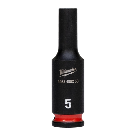 MILWAUKEE 5 x 50 mm SHOCKWAVE Schlagnuss 1/4" lang
