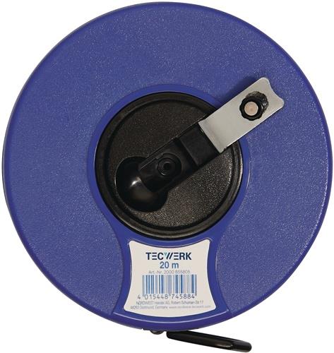 TECWERK Kapselbandmaß L.20m Bandbr.13mm 2 mm/cm EG II ABS Nylon-Fiber TECWERK