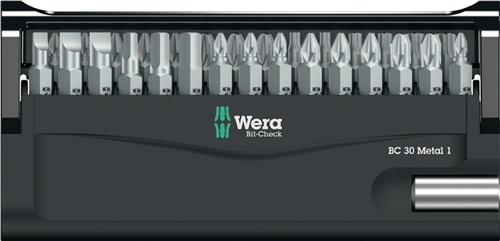 WERA Bitsortiment Bit-Check 30 Metal 1 30-tlg.Schlitz/PH/PZD/TX/6Kt.WERA WERA Bitsortiment Bit-Check 30 Metal 1 30-tlg.Schlitz/PH/PZD/TX/6Kt.WERA
