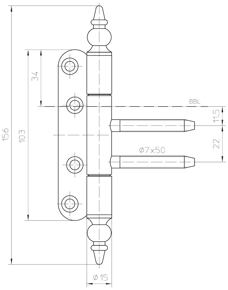 SIMONSWERK Einbohrband VARIANT® V 4437 WF ZK