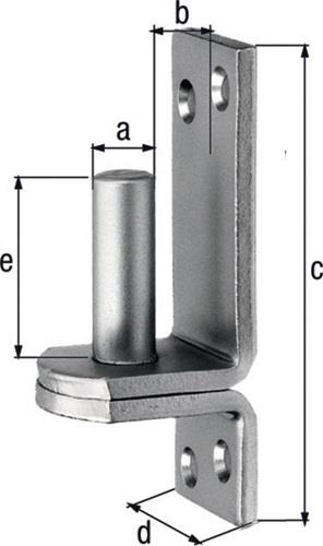 GAH Kloben auf Platte 16x13mm VA GAH