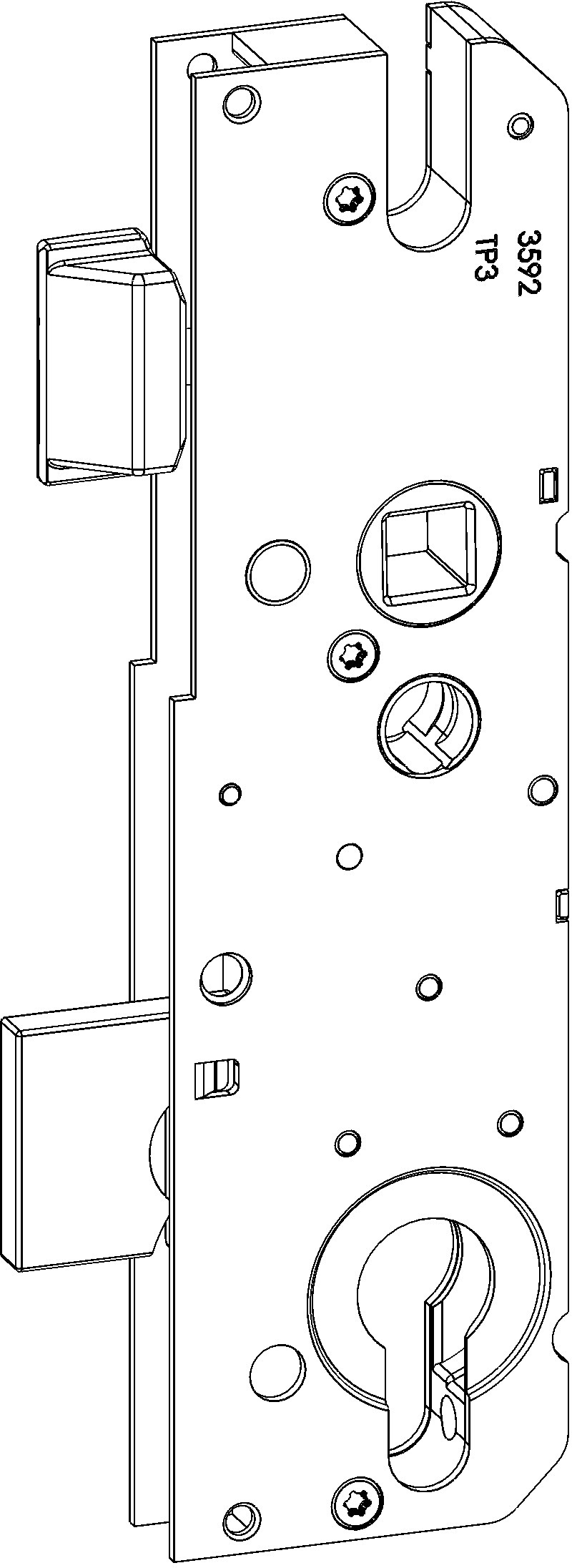 WINKHAUS Schlosskasten STV G3 SK TP3, 10/92, umstellbare Falle, Stahl WINKHAUS Schlosskasten STV G3 SK TP3, 10/92, umstellbare Falle, Stahl