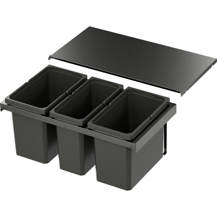 Abfalltrennsystem, ENVI-FLEX, 800er/H326, 2x22/1x16 l, lavagrau Vauth Sagel