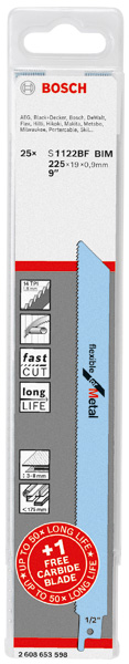 BOSCH Säbelsägeblatt S 1122 BF 25 er-Pack