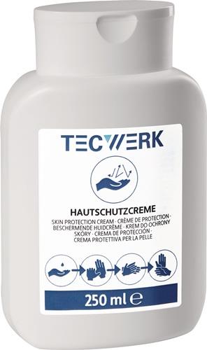 TECWERK Hautschutzcreme 250ml silikonfrei,parfümiert 24 TECWERK