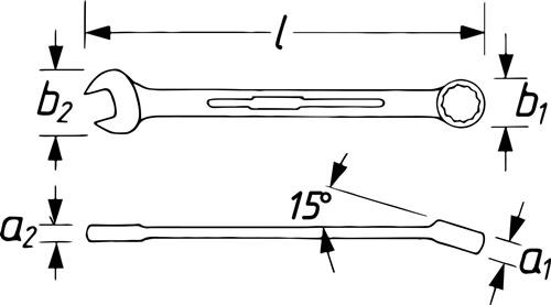 HAZET Ringmaulschlüssel 600 LG SW 12mm L.230mm ext.lang Spezialstahl HAZET HAZET Ringmaulschlüssel 600 LG SW 12mm L.230mm ext.lang Spezialstahl HAZET