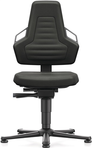 BIMOS Arbeitsdrehstuhl Nexxit Bodengleiter Grifffarbe grau Supertec-Gewebe schwarz BIMOS Arbeitsdrehstuhl Nexxit Bodengleiter Grifffarbe grau Supertec-Gewebe schwarz