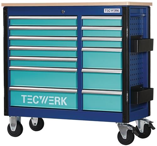 TECWERK Rollwerkbank PLUS 2.0 S Außen-B1150xT500xH1015mm Schubl.13 30kg 500kg TECWERK
