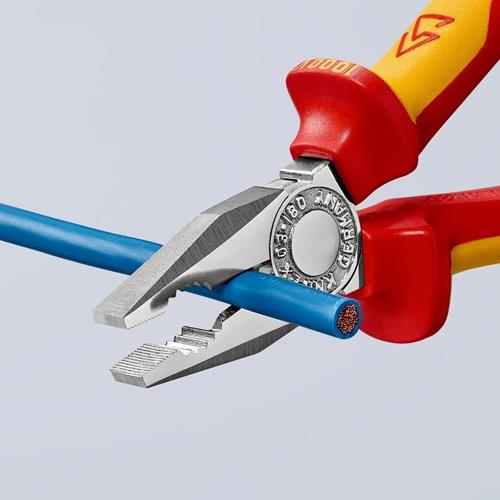 KNIPEX Kombizange L.180mm Mehrkomp.-Hüllen verchr.VDE m.Öse KNIPEX KNIPEX Kombizange L.180mm Mehrkomp.-Hüllen verchr.VDE m.Öse KNIPEX
