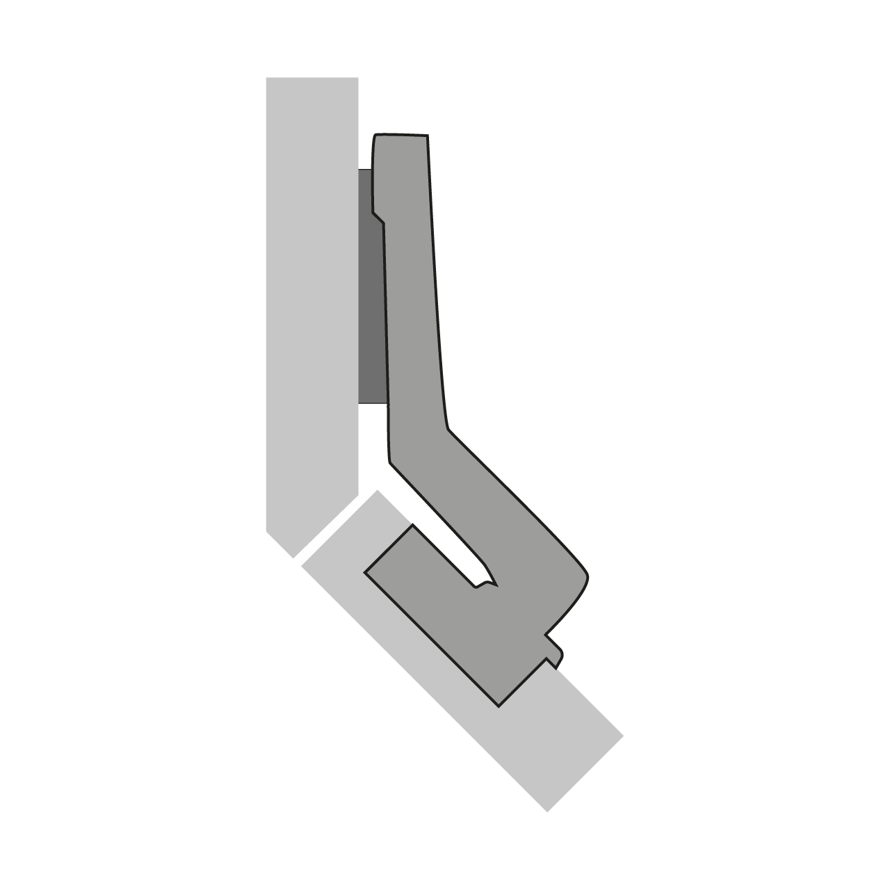 HETTICH Intermat Winkelscharnier W45, ohne Schließautomatik (Intermat 9966 W45), 9044838 HETTICH Intermat Winkelscharnier W45, ohne Schließautomatik (Intermat 9966 W45), 9044838