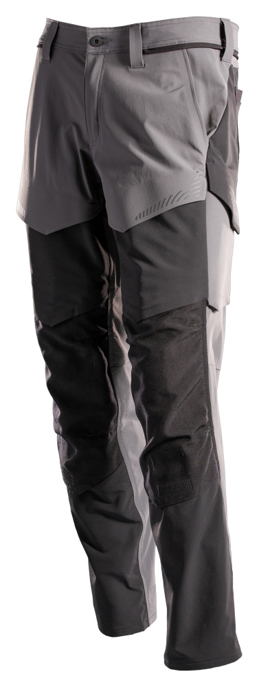 MASCOT® Hose mit Knietaschen, ULTIMATE STRETCH Hose Größe 82C56, anthrazitgrau/schwarz
