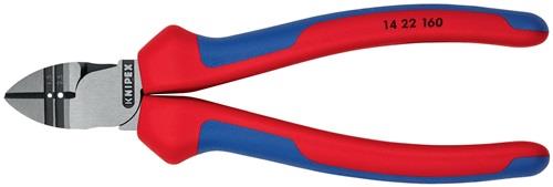 KNIPEX Abisolierseitenschneider L.160mm Abisolierwerte 1,5/2,5 mm² pol.Mehrkomp.-Hüllen