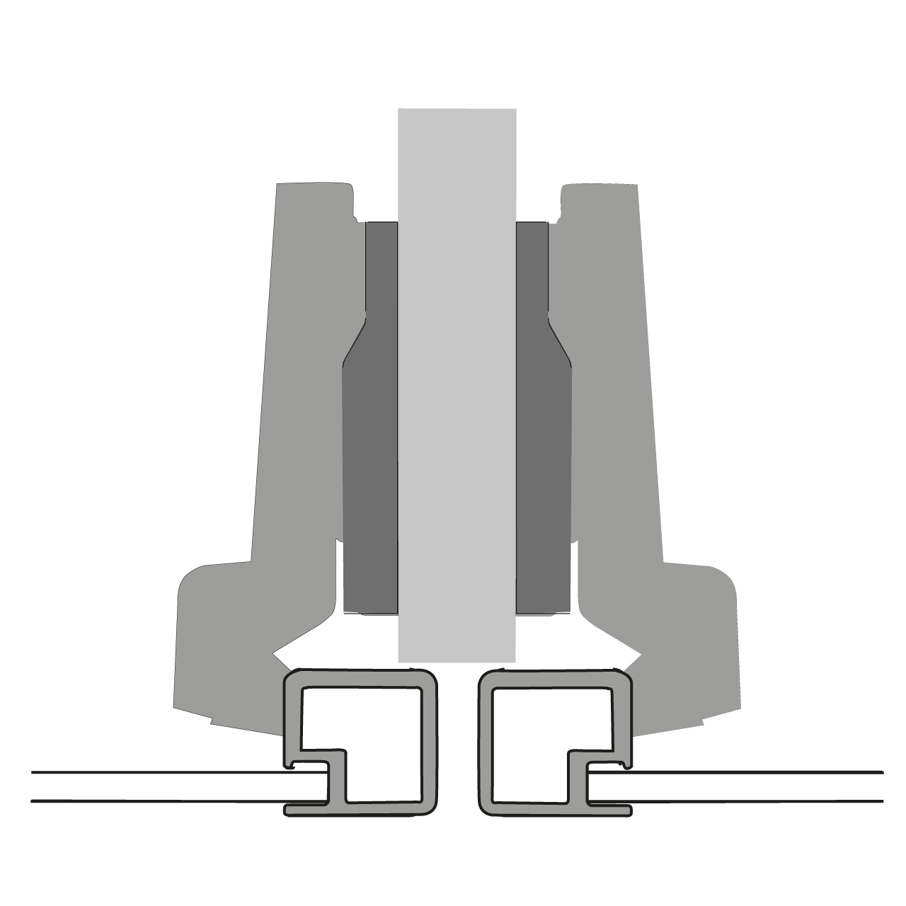 HETTICH Intermat Alurahmenscharnier (Intermat 9936 Alu), halb vorliegend, zum Anschrauben, 77728