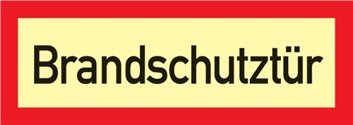 Nordwest Brandschutzzeichen DIN 4066 L297xB105mm Brandschutztür Folie