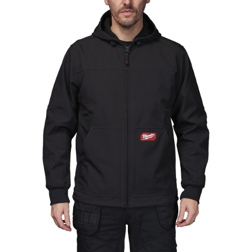 MILWAUKEE FREEFLEX Softshell Kapuzen-Jacke schwarz Größe XL