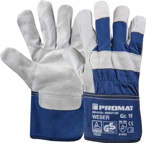 PROMAT Handschuhe Weser Gr.10 blau EN 388 PSA II PROMAT