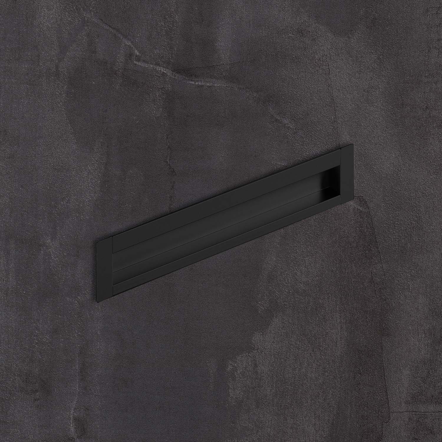 HETTICH Einsetzgriff Nidum, Bohrabstand 160 mm, L 175 mm, B 35 mm, Schwarz matt, 9345417