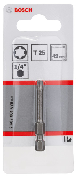 BOSCH Schrauberbit Extra-Hart T25, 49 mm, 1er-Pack