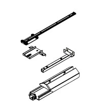 Hochschrankauszug, TAL-Gate Führung-Set, silber Vauth Sagel
