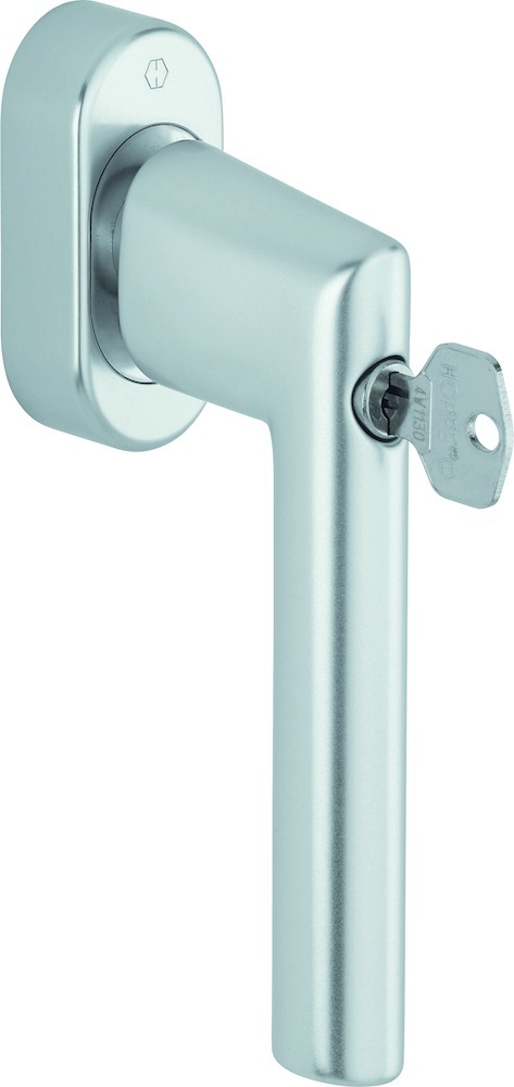HOPPE® Fenstergriff abschließbar Amsterdam 0400S/UD9056, mit Schrauben, Aluminium, 12023437