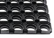 Nordwest Fußmatte offene Ringe schwarz Gum.L1000xB1500xS22mm