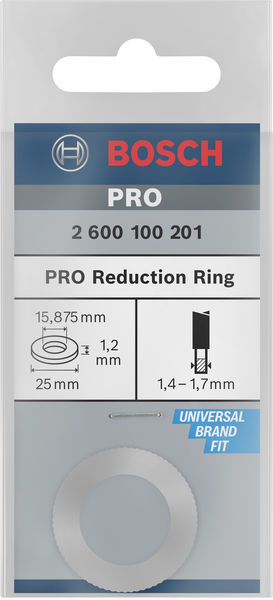 BOSCH Reduzierring für Kreissägeblätter, 25 x 15,875 x 1,2 mm