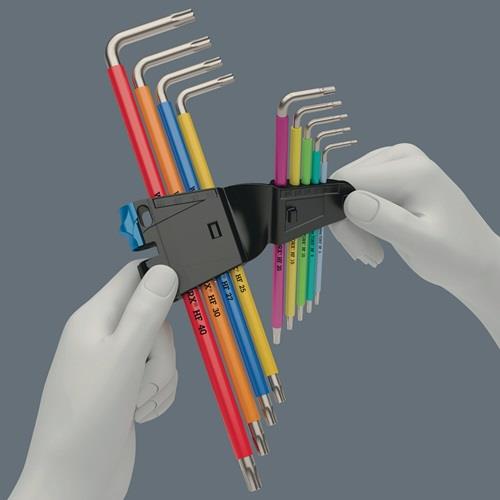 WERA Winkelschlüsselsatz 3967/9 TX SXL Multicolour HF Stainless 1 9teilig VA Wera