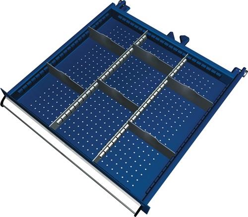 KLW Schubladenunterteilungsmaterial Front-H.150-175mm 2 Längs-/6 Querteiler