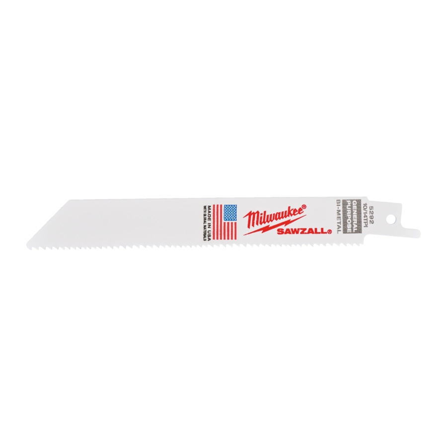MILWAUKEE 150 x 2,5/1,8 mm (10/14 TPI) Säbelsägeblatt General Purpose, flexibel