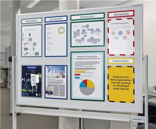 MAGNETOPLAN Magnetrahmen DIN A3 grau magnethaftend MAGNETOPLAN